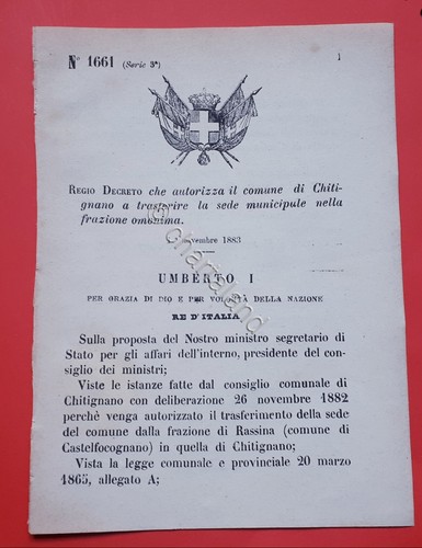 Decreto regno italia - decreto,