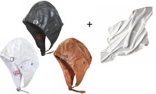 CUFFIA CASCO VINTAGE IN PELLE