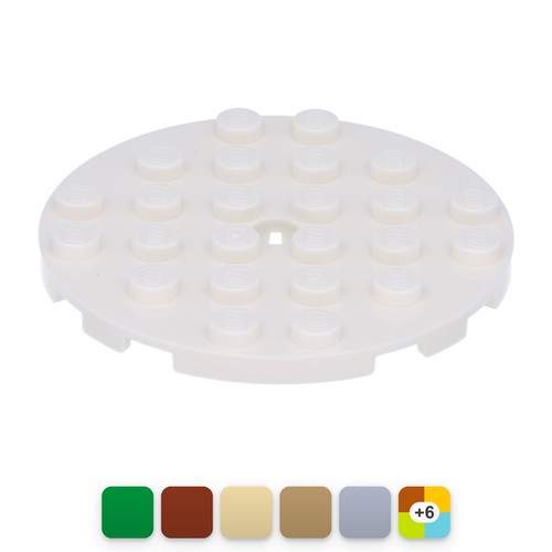 Lego piastra rotonda 6x6 - 5x,