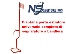 Piantana Porta Estintore kg6  Con Asta E Cartello universale uffici ristoranti