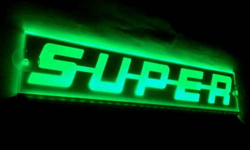 Insegna neon laser verde 24v - insegna,