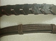 2 BRACCIALI IN CUOIO FATTI A MANO CHIUSURA REGOLABILE