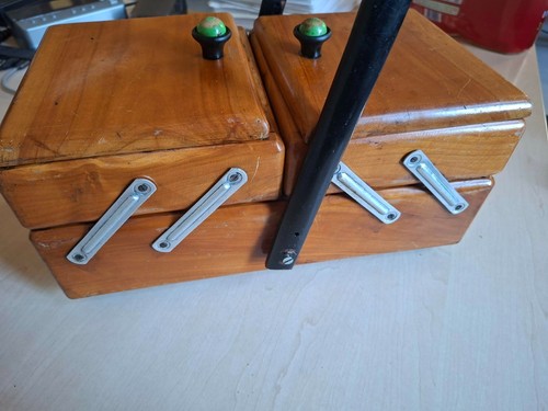 Cestino porta cucito legno - cestino,