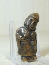 ANTICA STATUA CINESE IN PIETRA DURA BUDDHA INTAGLIATA