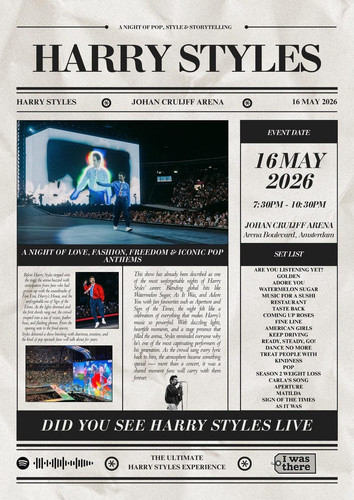 Poster giornale concerto - , dal