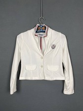 Giacca blazer Dolce & Gabbana junior bambina bianco cotone manica lunga con bottoni
