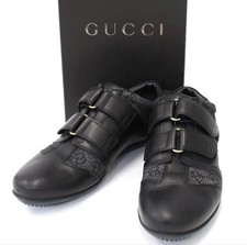 Scarpe da ginnastica Gucci in pelle nera taglia 7,5 US circa 8 da uomo