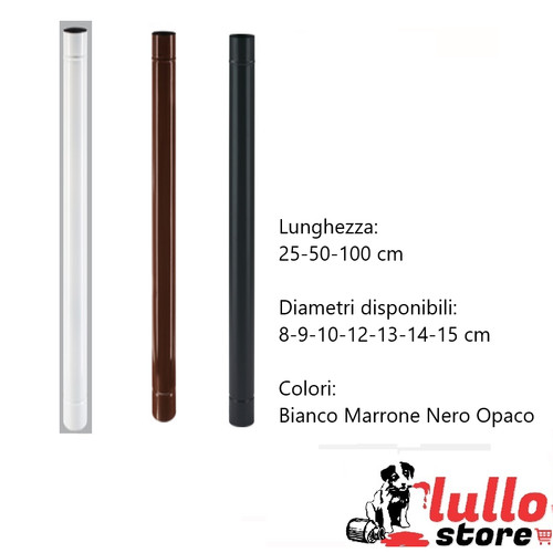 Tubo canna fumaria smaltato - tubo,