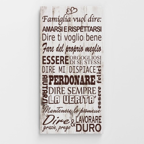 Quadro shabby chic con scritta