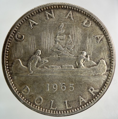 1965 canada one - dollar, silver