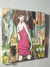 Quadro stampa canvas colorata Fujiko Tokyo Lupin Salvadori Arte