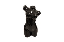 Scultura Busto Donna Resina Nera 1980 Italy . Design Marchetti