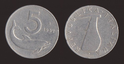 Lire 1952 delfino timone - 1952,