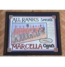GRANDE QUADRO A SPECCHIO PUBBLICITARIO-MARCELLA CIGARS/SIGARI-ANNI 60'-VINTAGE