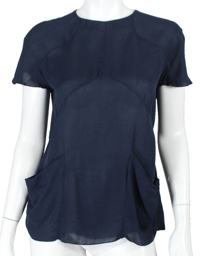 Camicetta girocollo marni blu - girocollo,
