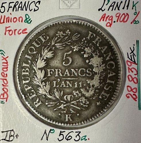 Francs union force - union, l'an