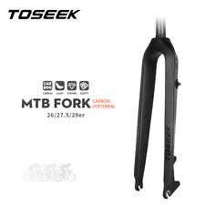 TOSEEK 1-1/8" forcella bici mtb full fibra di carbonio freno a disco forcelle rigide 26/27,5/29"