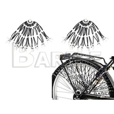 Paraveste / Parapaltò / Retina Elastica Parafanghi Bici Olanda Bacchetta Nero