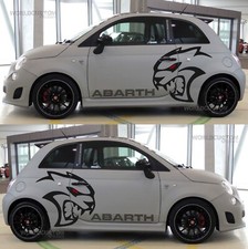 Adesivi Stickers Kit Grafica HellCat per Auto Fiat 500 Abarth tuning Sport