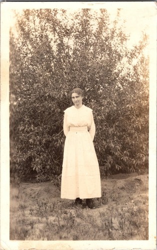 Rppc giovane donna ritratto - giovane,