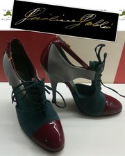 GIULIANO GOBBI-GIULIA DÉCOLLETÉ SCARPE PUNTA TACCO ELEGANTI PELLE TRICOLORE 2012
