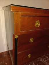 cassettiera Vecchio Stile Impero Da Salotto 120x55x94 Cm