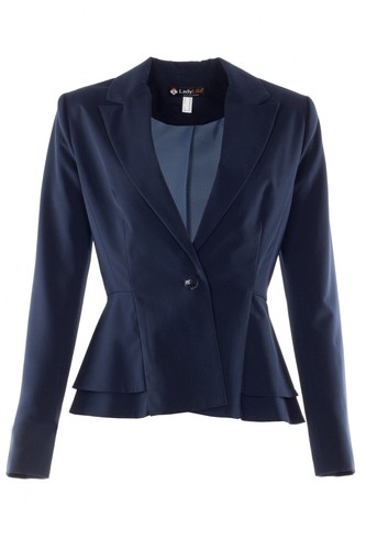 Giacca blu scuro con - , peplo