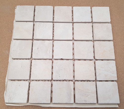 Mosaico gres bianco bagno - gres,