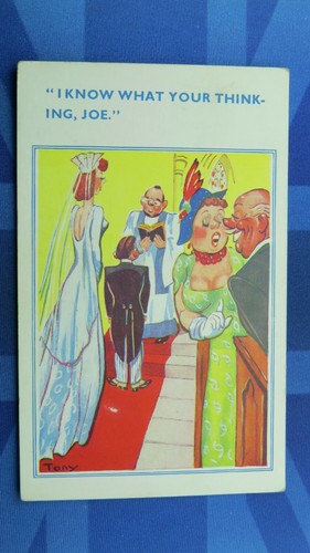 Saucy comic postcard 1940 - postcard, 1940's