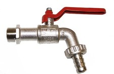 Rubinetto A Sfera Da Esterno Per Giardino  In Ottone Cromato DA 1/2 pollice