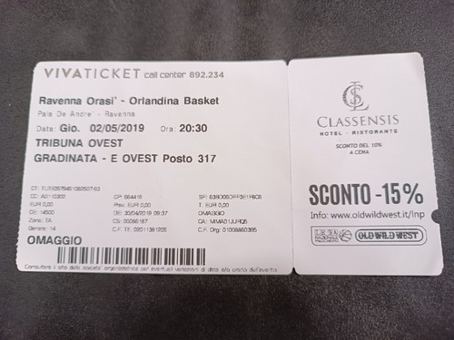 Biglietto ticket basket orasí - ticket,
