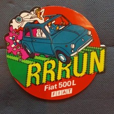 ADESIVO VINTAGE ANNI 70 FIAT 500 L COME DA FOTO BELLISSIMO