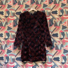 BELLISSIMO VESTITO GIANFRANCO FERRè BORDEAUX DI VELLUTO A COSTE ONDULATO ELEGANT