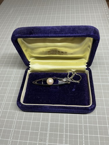 Fermacravatta mikimoto argento - fermacravatta,