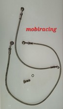 Tubo freno in treccia di acciaio alta pressione 100 mm + 50 mm + Attacco 