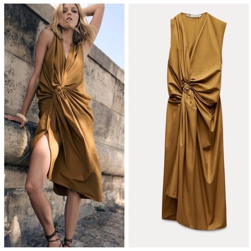 Abito midi zara oversize nodo - abito,
