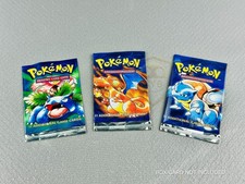 Bustine Pokemon Set Base Charizard Venusaur Blastoise Inglese x3 Vuote/Empty