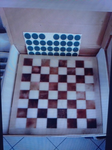 Scacchiera alabastro con - in,