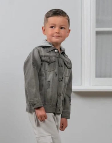Kids boys denim jacket hood - kids,