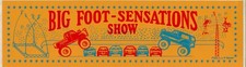 MEGA ADESIVO STICKER VINTAGE BIG FOOT SENSATIONS SHOW 
