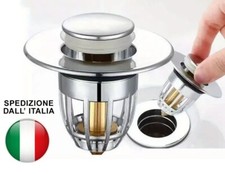 Tappo universale pop-up click clack lavabo bidet anti intasamento NO piletta