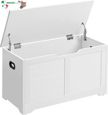 Cassapanca, Panca Portaoggetti, Pouf Organizzatore con 2 Cerniere di Sicurezza, 