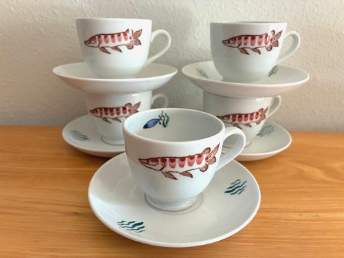 Set tazze demitasse acquario - set,