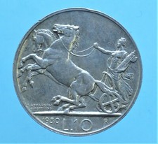 VITTORIO EMANUELE III 10 LIRE 1930 BIGA MONETE DA COLLEZIONE ARGENTO SILVER COIN