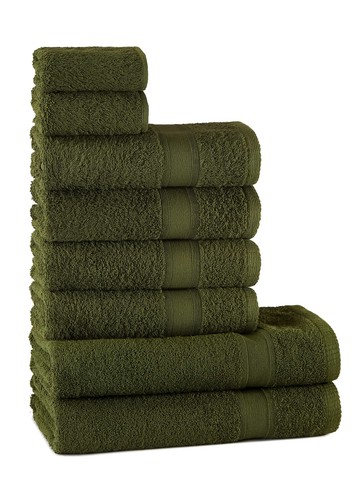 Set asciugamani bagno verde - set,