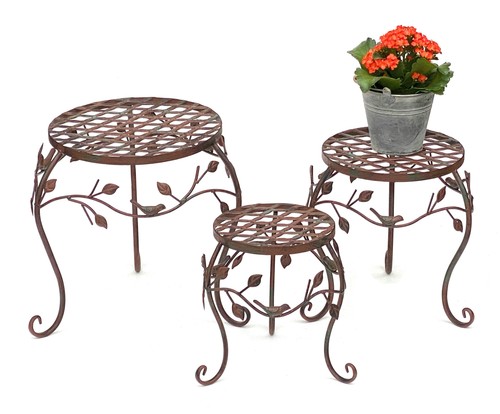 Sgabello per fiori metallo
