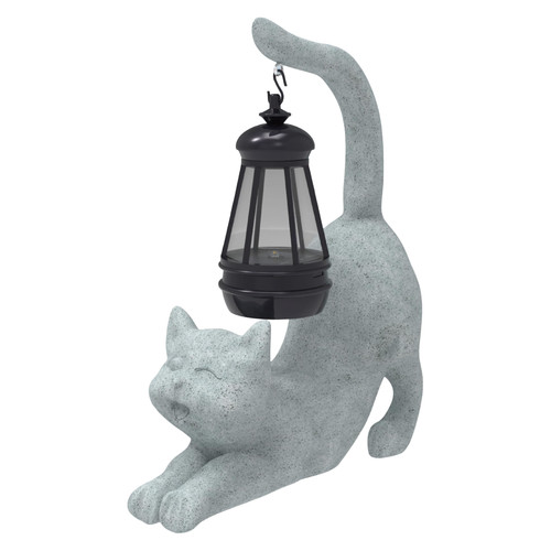 Statuetta gatto lanterna - gatto,