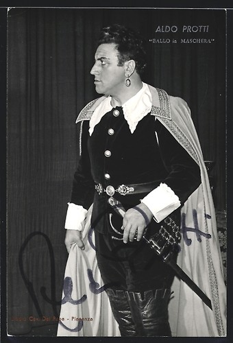 Cartolina cantante lirico aldo - cartolina,