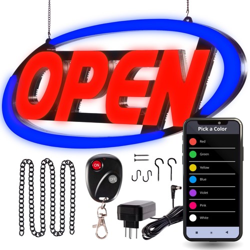 Insegna led aperta - insegna,