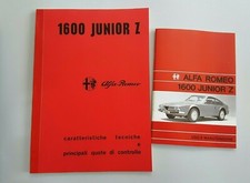 Uso e manutenzione Alfa Romeo 1600 Junior Zagato + Manuale di officina meccanica